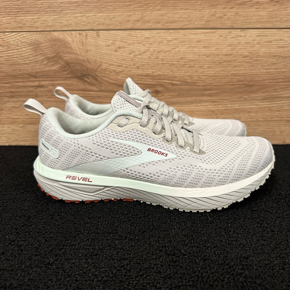 Brooks Revel 6 Gray Blue Running Shoes Women's Size 9 Sneakers Work Out Training